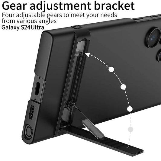 Ultra-thin Bracket Phone Cases For Samsung Galaxy S24 Ultra / S24+ Plus / S24 Case Gkk Skin-feeling Soft Tpu Protective Cover