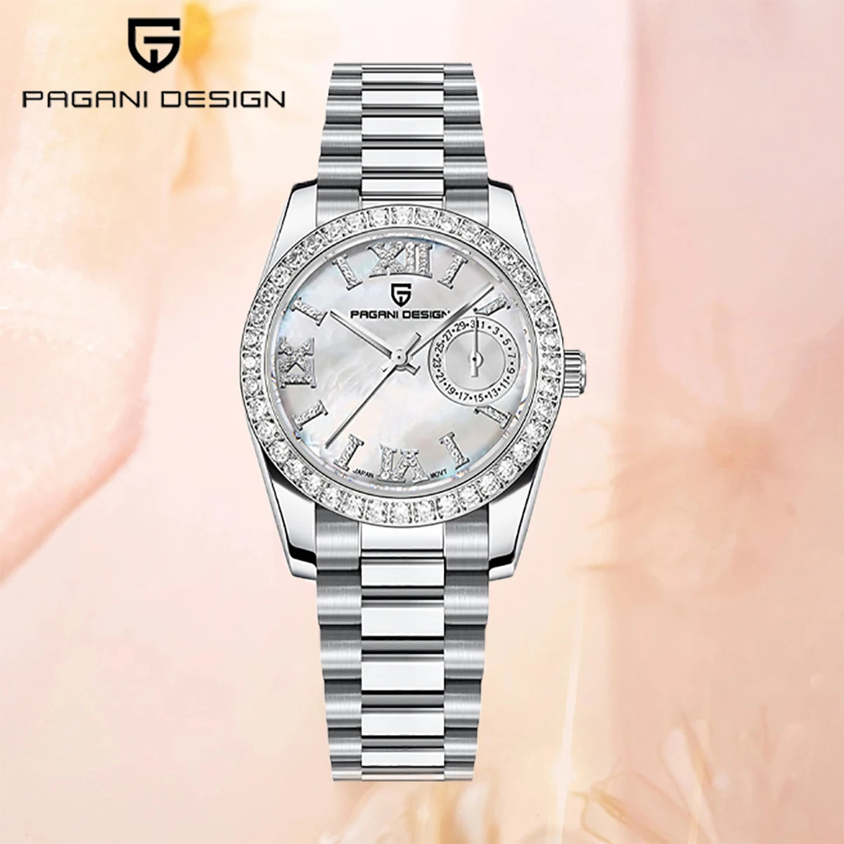 PAGANI DESIGN 2023 New Women Quarzo Elegant Luxury Fashion Watches  Sapphire Stainless Steel Divers Waterproof Watch For Women