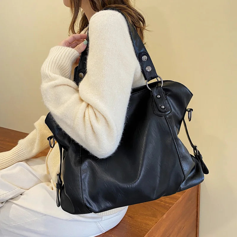 Large Totes Bag for Women 2023 New In Fashion Design High-capacity Leather Shoulder Side Bag Female Shopper Handbags wallet