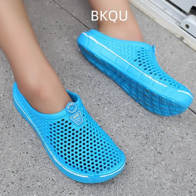 Beach Slippers for Men Casual Wear-Resistant Non-slip Fashion Flat Breathable Comfortable Water Proof Round Toe Shoe Summer Main