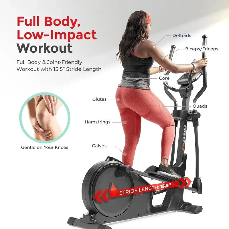 Elliptical Cross Trainer Exercise Machine, Full Body Low-Impact and 24-Unique Workout Modes with Exclusive App and Bluetooth