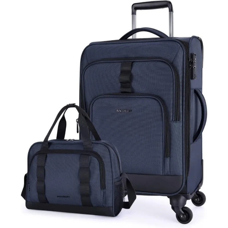 20 inch Carry on Luggage Airline Approved, Lightweight Carry on Suitcase with Spinner Wheels,Travel Suitcase Set with Duffle Bag
