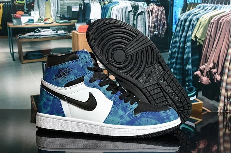 Retro Nike Air Jordan 1 Mid Obsidian Black Basketball Shoes Men's Basketball Sneakers Unisex Women Breathable Air Jordan 1 Mid