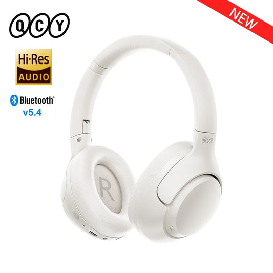 QCY H3 ANC Wireless Headphones Bluetooth 5.4 Hi-Res Audio Over Ear Headset 43dB Hybrid Active Noise Cancellation Earphones 60H