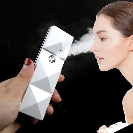 Mini Facial Beauty Instrument Handheld Nano Mist Sprayer Electric Nano Ionic Facial Steamer Electric Eyelash Extension Beauty
