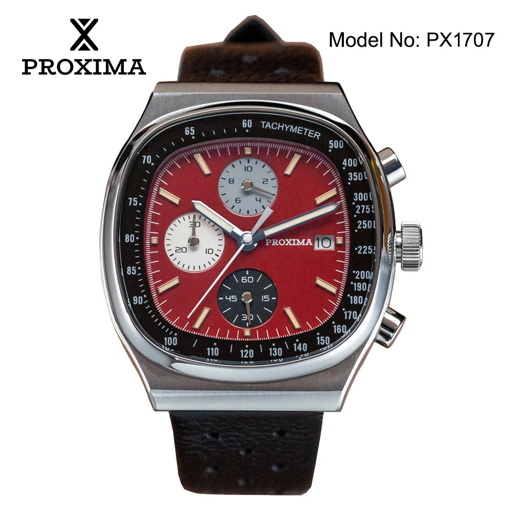 2023 New Proxima PX1707 Luxury Watch Business Waterproof Male Clock Stainless Steel Square Quartz Men Watch Reloj Hombre 10Bar