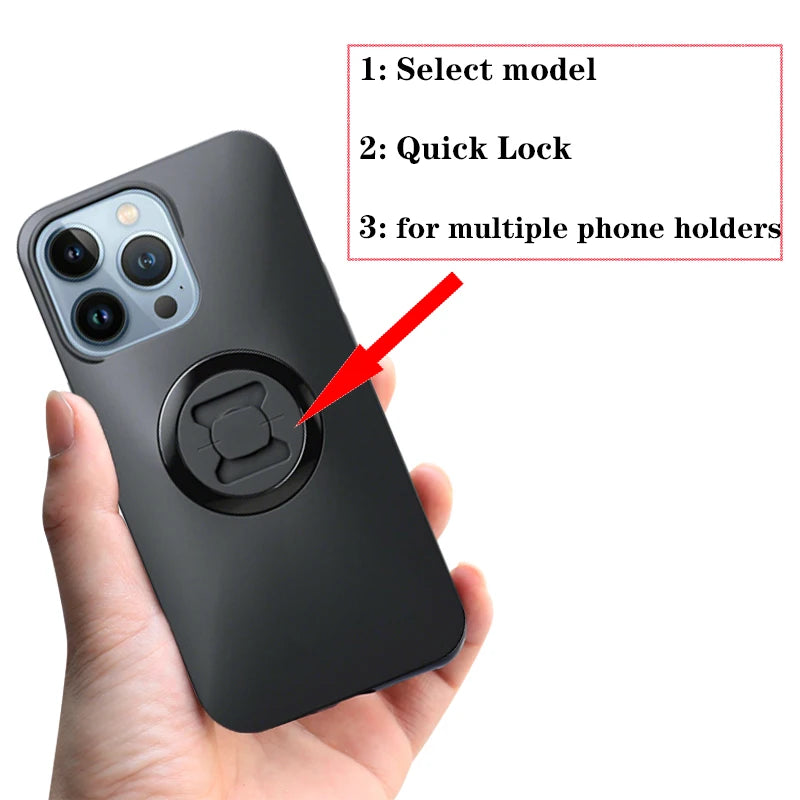 Motorcycle Bracket Mobile Phone Protection Case Anti Vibration Protection Quick Lock For IPhone 7 8 11 12 13 14 15 Pro Max