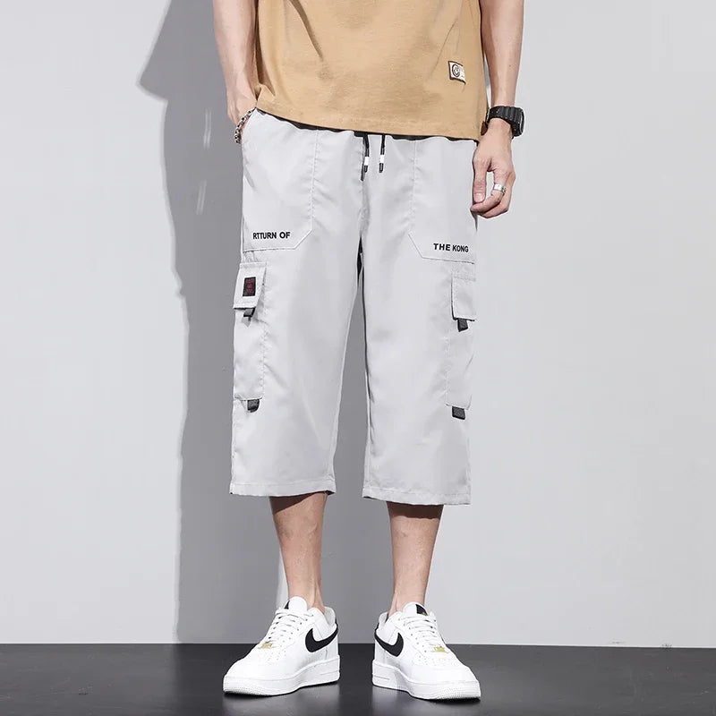 Men's Work Pants Refreshing Ice Silk Shorts Casual and Fashionable Summer Street Shorts