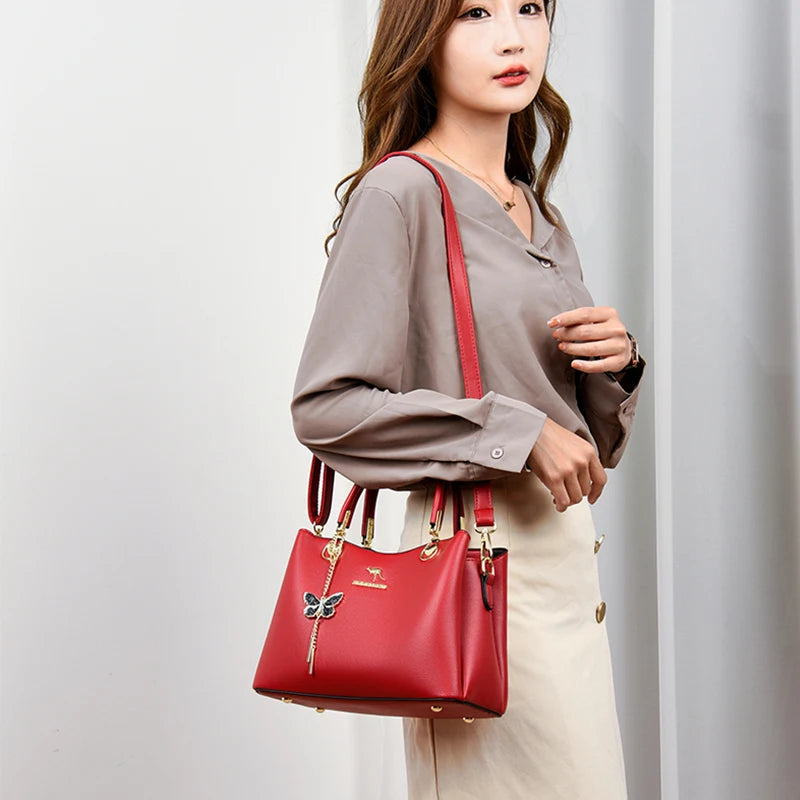 High Quality Soft Leather Bags Luxury Handbags Women Bags Designer Ladies Crossbody Shoulder Bag 2023 Casual Tote Bag Sac S Main
