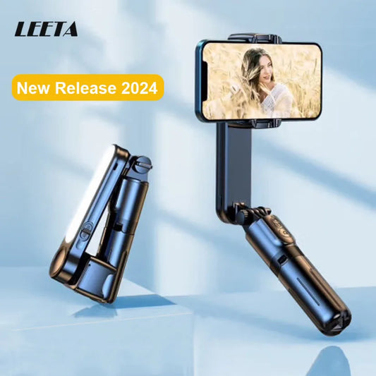 LEETA Phone Gimbal Stabilizer With Tripod For Cell Phone Selfie Stick Super Anti Shake Compatible All Smartphone Live Photograph
