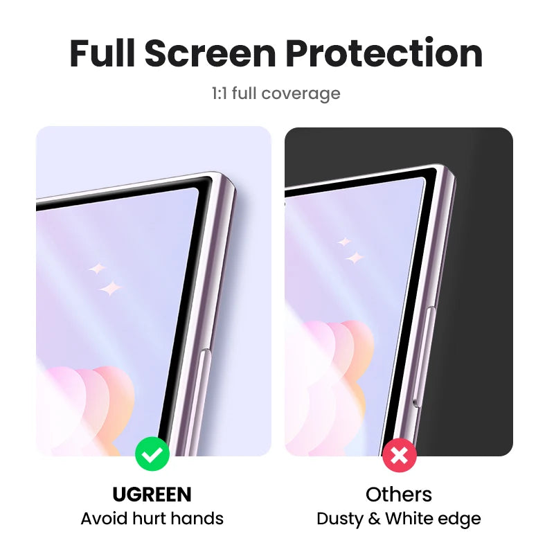 UGREEN Screen Protector for Samsung Galaxy S24 Ultra Glass Film for Samsung S24 Plus + Ultra S24Ultra Protective Films HD 1/2PCS