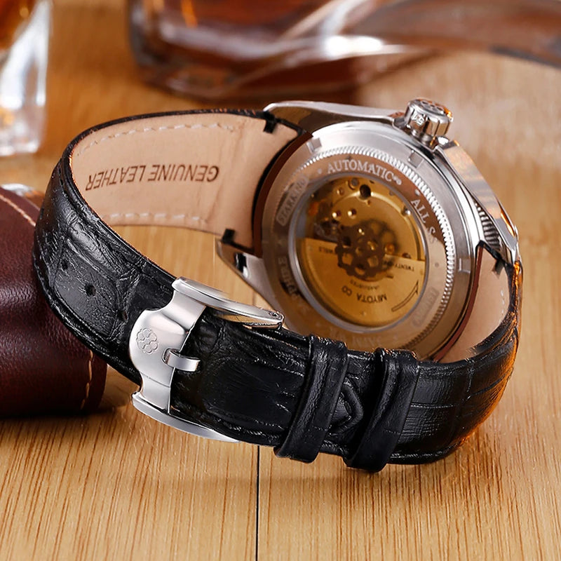 STARKING Men Mechanical Watch Miyota 8205 Movt Automatic Self-wind Watches Waterproof Sapphire Wristwatch Gift Relogio Masculino
