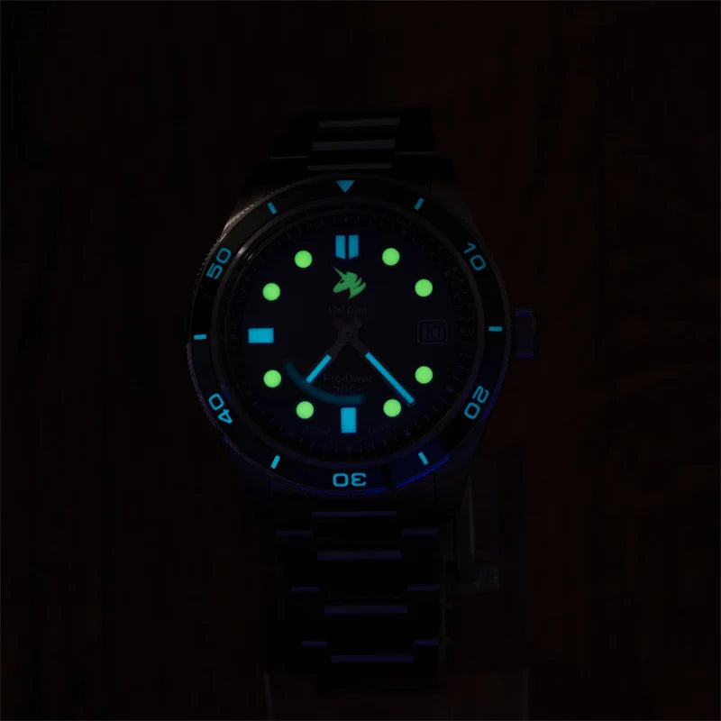 Proxima Men Automatic Watch Dive 39.5mm Mechanical Wristwatch 300m Waterproof BGW-9 Luminous Sapphire Ceramic Bezel PT5000 SW200