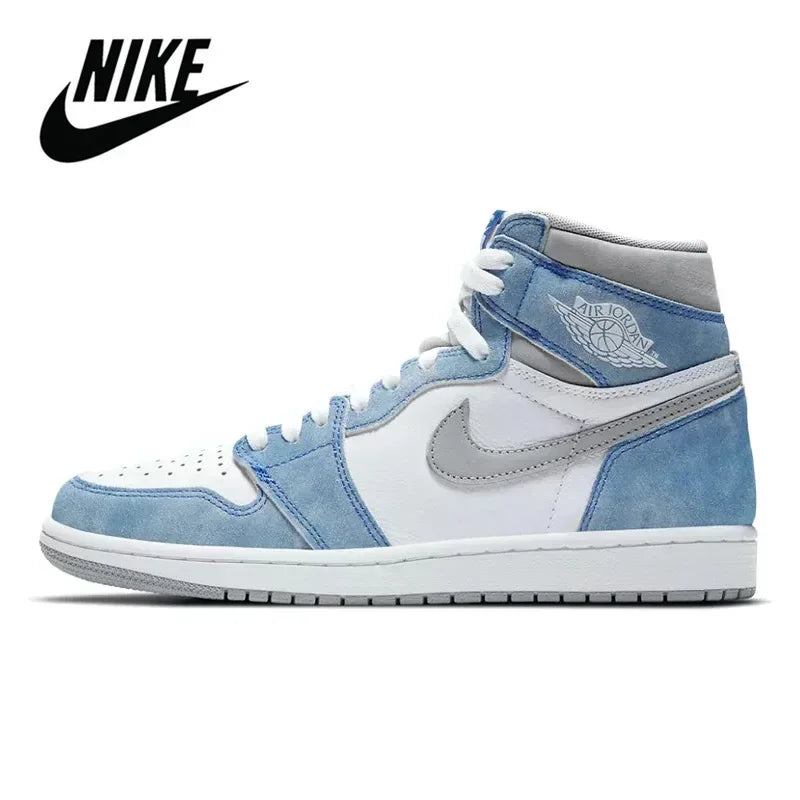 2024 NEW Nike Air Jordan 1 Obsidian Men's Basketball Shoes Women High-top Comfortable Sports Outdoor Sneakers 555088-140