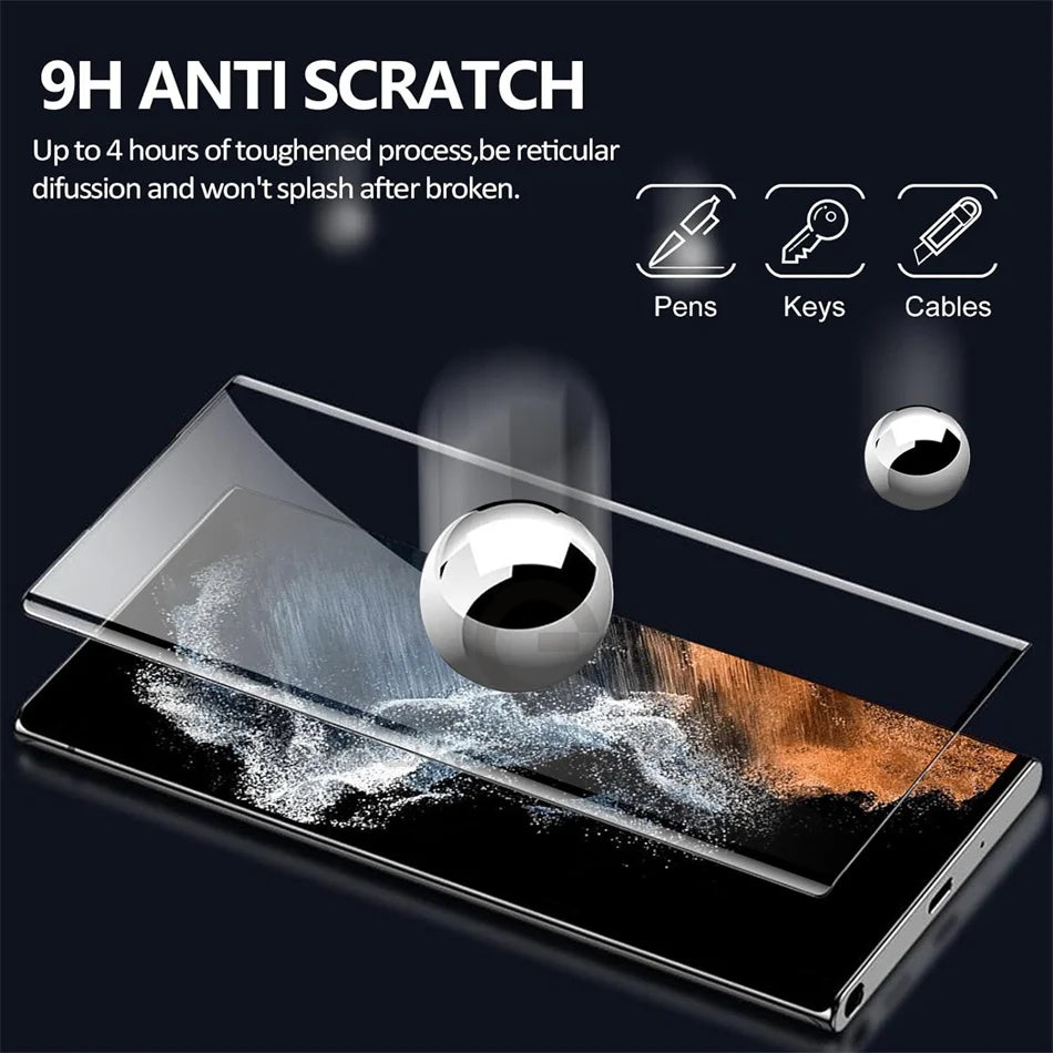 Easy Installation Tempered Glass For Samsung Glaxy S24 S23 S22 S21 Ultra Screen Protector S24 Plus Automatic Installer Tool Film