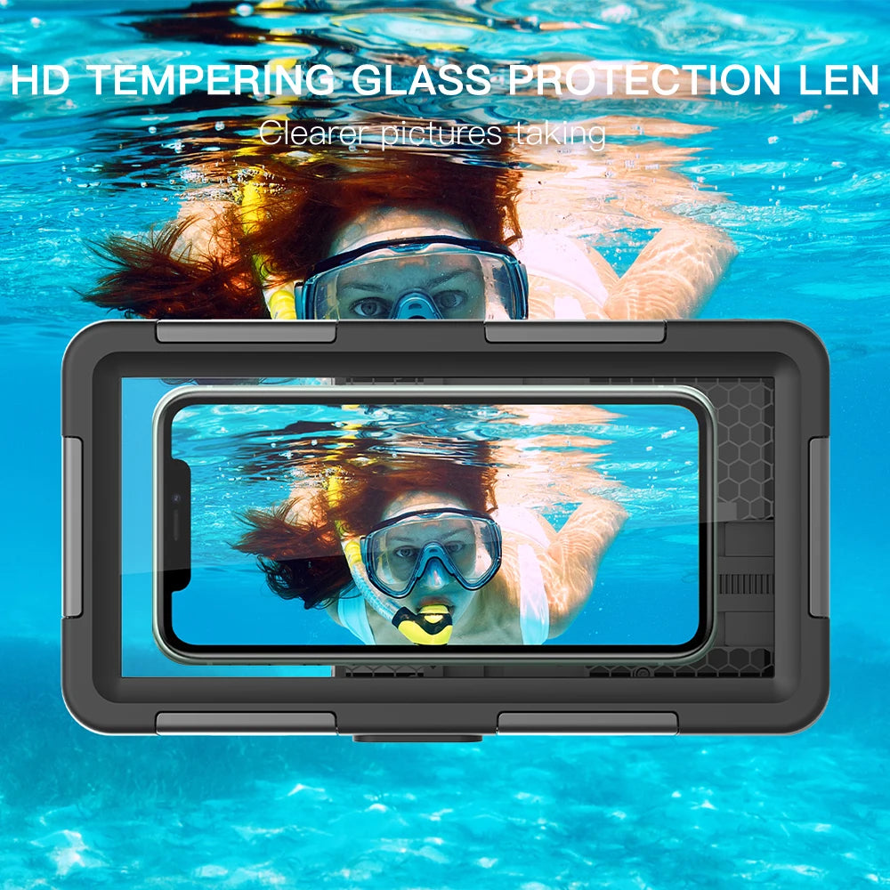 15M Professional Diving Phone Case For iPhone 15 14 13 12 Pro Max Underwater Taking Waterproof Cases For Samsung S24 S23 Ultra