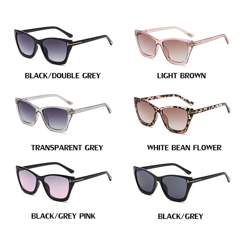 Vintage Small Cat Eye Sunglasses Women Luxury Designer Retro Cateye Sun Glasses for Ladies New Fashion Square Sunglass Female