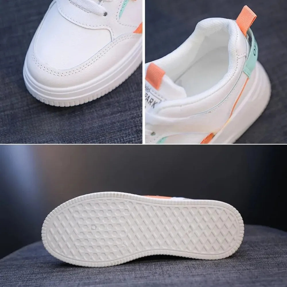 2024 Women Shoes Thick Sole White Spring Autumn Breathable Platform Zapatos De Mujer Trend Round Head Female Casual Sneaker