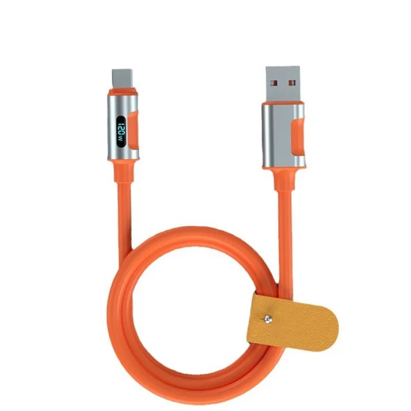 Usb C Data Cable 120W Super Fast Charging Digital Display Type C Flash Charging for Iphone 15 Pro Max Xiaomi Samsung 1M 1.5M 2M