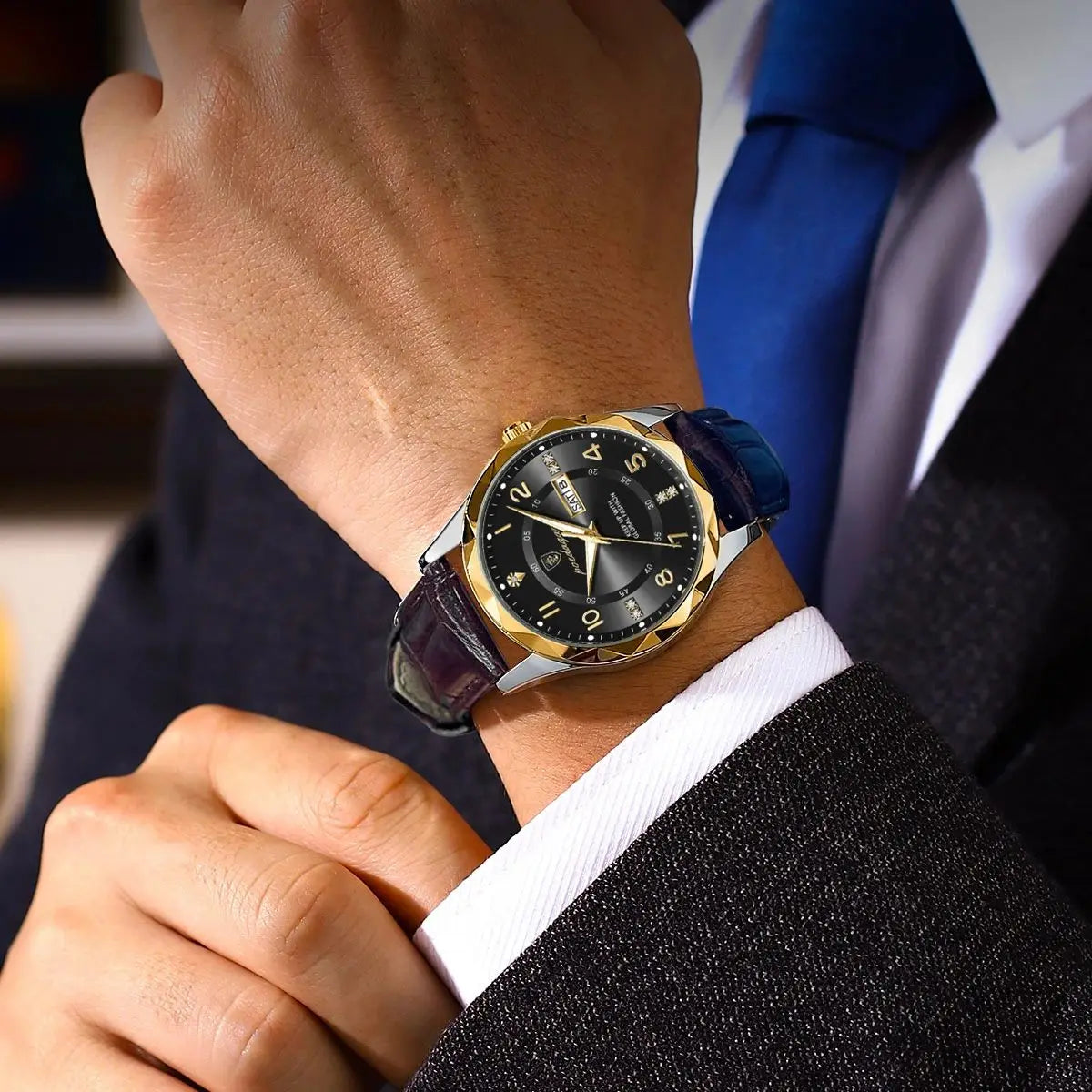 POEDAGAR Luxury High Quality Watches for Men Sport Quartz Leather Man Watch Waterproof Luminous Date Week Men's Watch Male Reloj