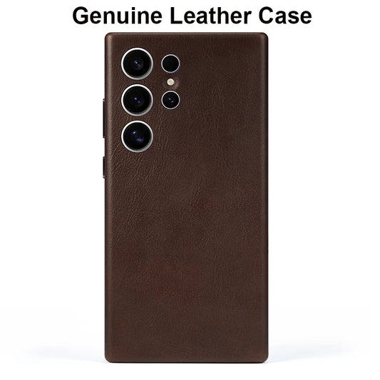 Genuine Leather for Samsung Galaxy S24 Ultra Case Magnetic Quality Business Protective for Samsung S24 Ultra Case Phone Cover