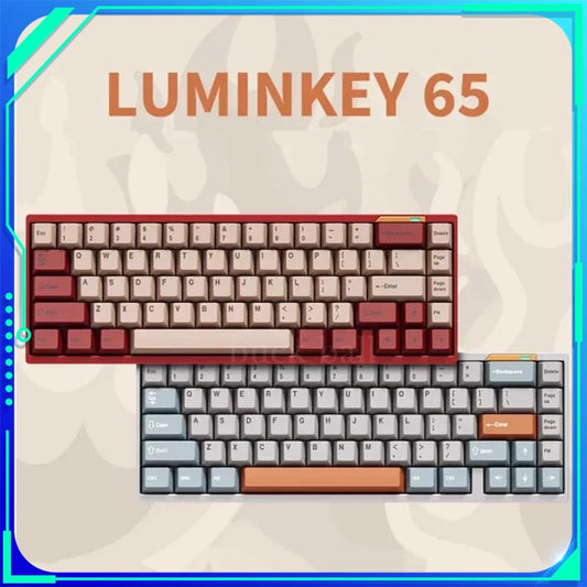 Luminkey65 Mechanical Keyboard Kits Tri Mode Wireless Hot Swap Aluminum Alloy Low Delay Gasket Gaming Keyboard Pc Accessories