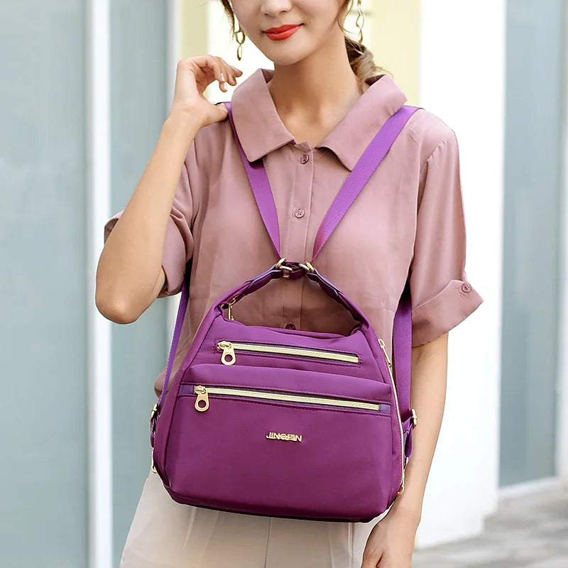 Nylon Crossbody Backpack Bag Casual Handbag Ladies Large Capacity Waterproof Shoulder Bag, Travel Shoulder Bags ,Bolsa Feminina