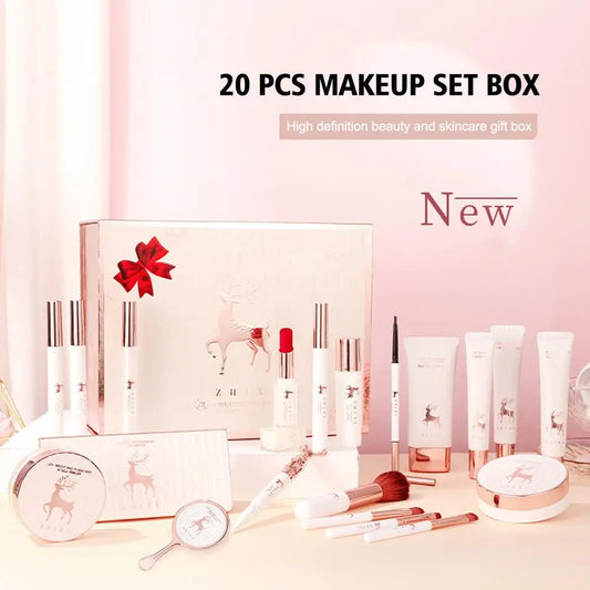 Hot 20Pcs Makeup Set Box Full Mystery Box Lipstick Eyeshadow Set Gift Set Complete Make Up Skincare Products Cosmetics For K1J3