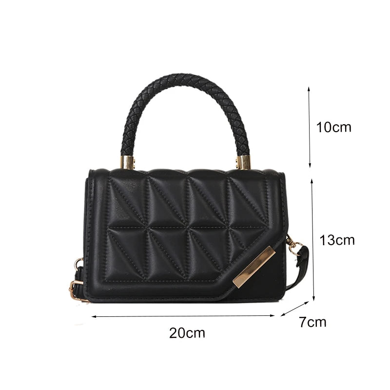 2023 New Fashion Shoulder Bag Plaid PU Leather Ladies Handbags Designer Crossbody Bags For Women