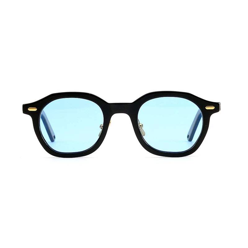 2022 Vintage Fashion Pilot Sunglasses Irregular Polygon Design Frosted Acetate Frame UV400 Polarized Lens Women Man High Quality
