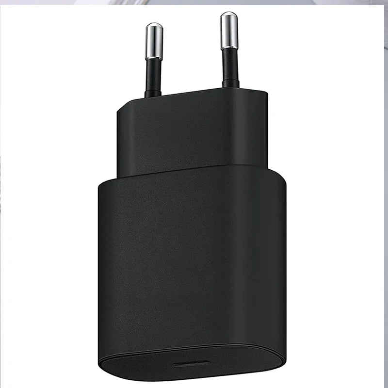 For Samsung Galaxy A55 A35 A15 A54 A34 A90 S10 5G Super Fast Charger 25W USB C PD Wall Power Adapter EU For Galaxy S24 S23 Ultra