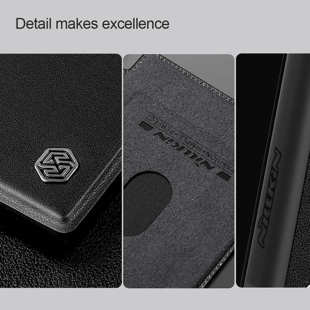 NILLKIN for Samsung Galaxy S24 Ultra Case Leather Qin Prop Leather Case Slide Camera Case For Samsung S24 Plus Flip Cover