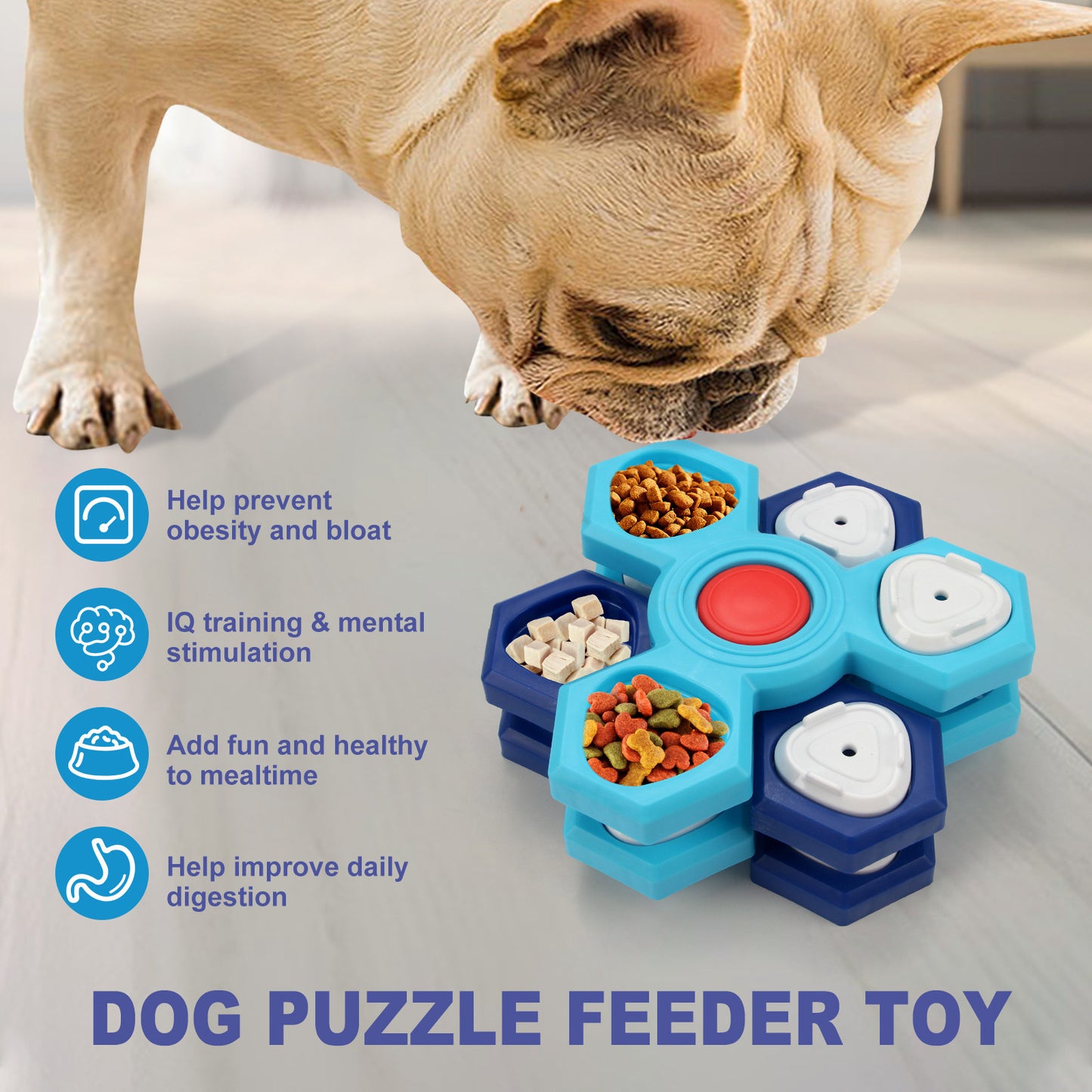 4 Layers Slow Feeder Puzzle Dog Bowls Assemble Slow Eating Bowl For Dogs Non-slip Interactive Dog Puzzle Game Slow Bowl Pet Products