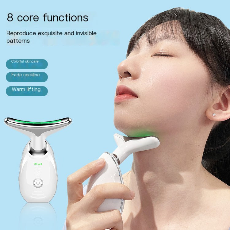 ASEXETIC Neck Face Beauty Device, Skin Care Facial Massager, 3 In 1 Portable Face Massager For Skin Care, Face Sculpting Tool, Vibration, Thermal, Microcurrent